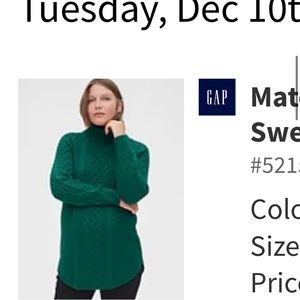 Cable knit maternity sweater